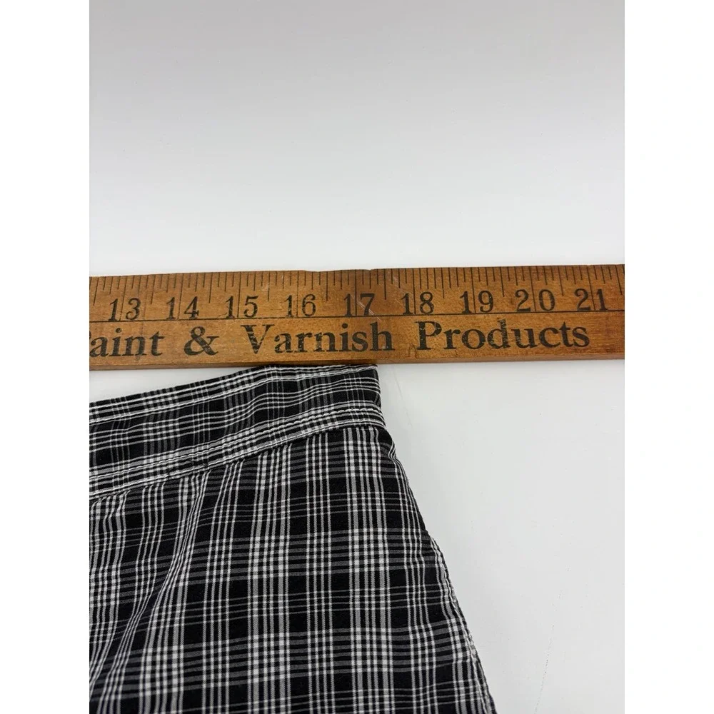 Polo Ralph Lauren, Swimsuit Trunks Black/White Plaid (NO Tie for Waist), Large